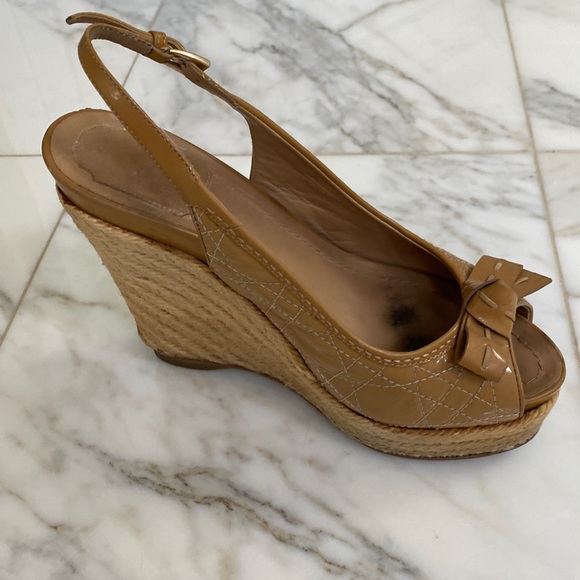 Classic Chic Christian Dior Wedge Sandals - Picture 1 of 12